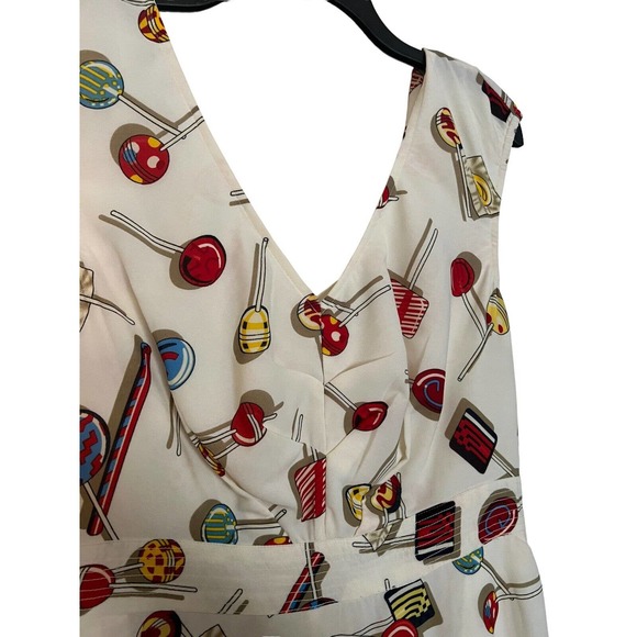 eShakti Women’s Maxi Dress Sleeveless Size 16 XL Candy Sucker Lollipop Lined - Picture 2 of 15